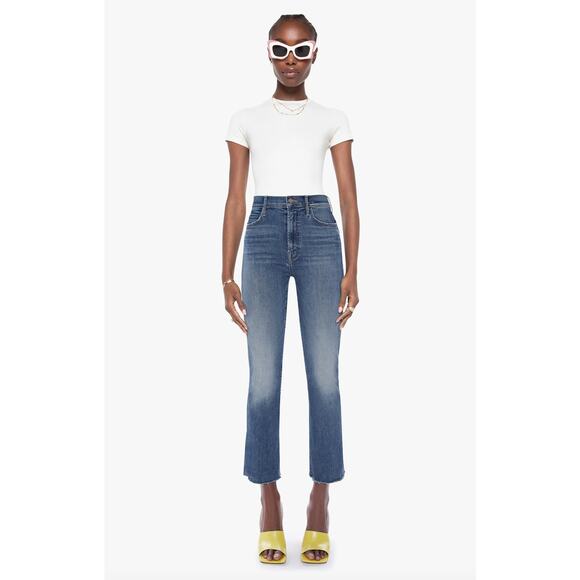 MOTHER Denim - MOTHER Jeans Hustler Ankle Fray Blue Healing Jar size 26